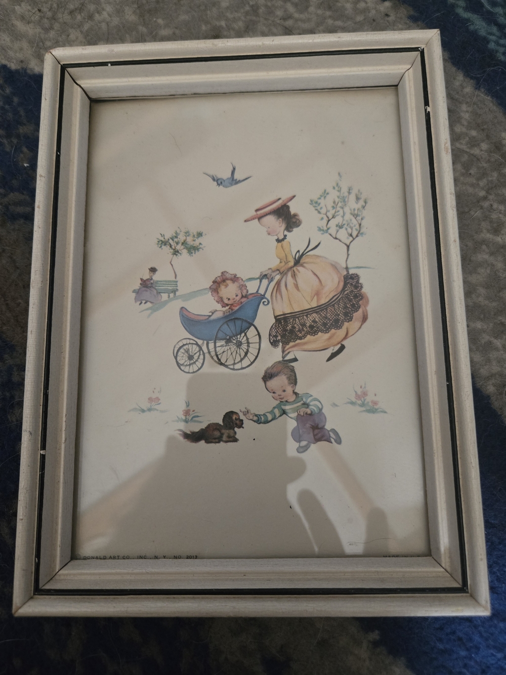 Vintage-Style Nursery Wall Art Print in Cream and Pastel Colors